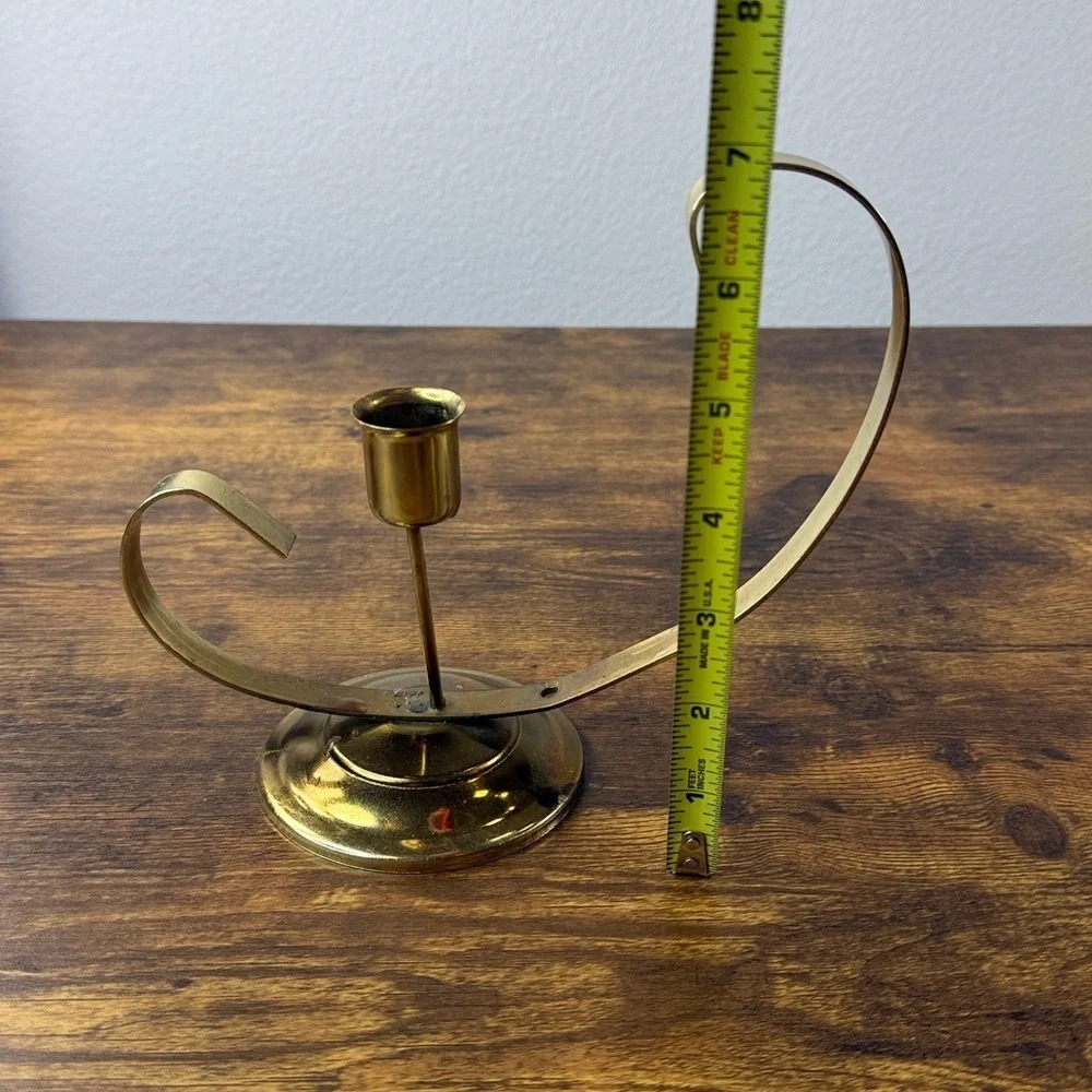 Elegant Gold Metal Brass Candle Holder